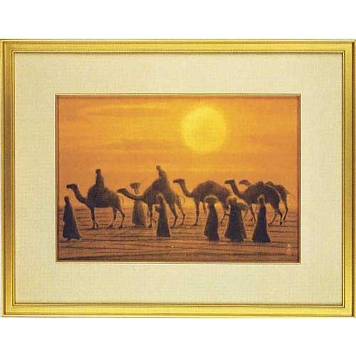 平山郁夫 絵画 流砂の道 【複製】【美術印刷】【巨匠】【変型特寸