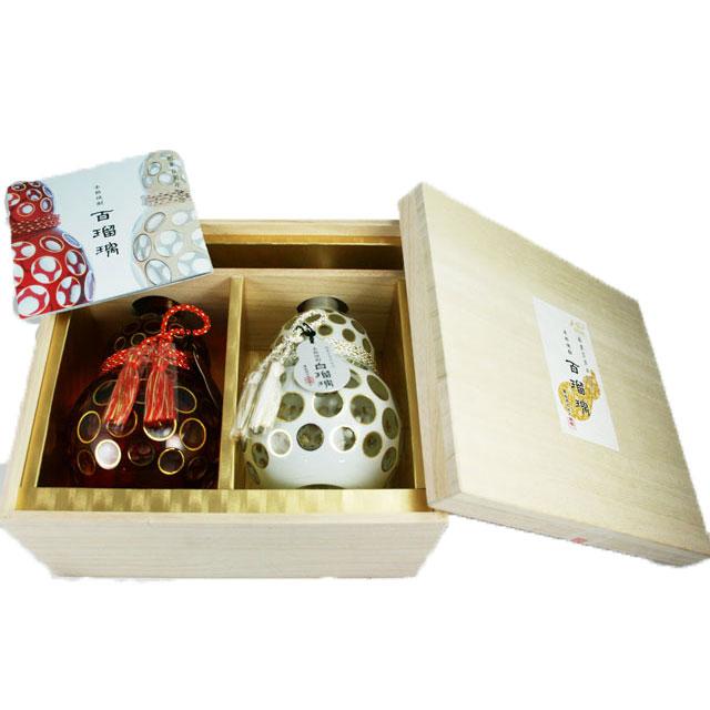 創業百周年記念 本格焼酎 百瑠璃(赤瑠璃・白瑠璃) 900ml×2本 芋焼酎