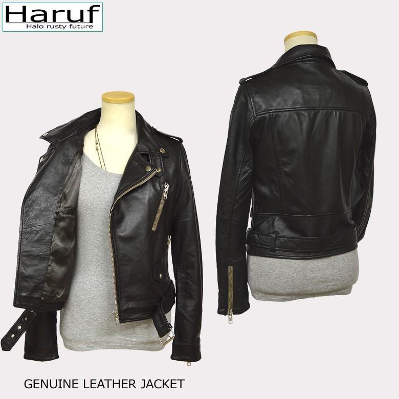 Haruf（ハルフ） レザージャケット ライダースジャケット レディース