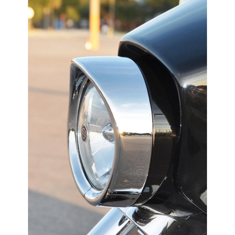 MCバガーズ HB2-B ヘッドライト・レイクベゼル ブラック FLHT、FLHTC