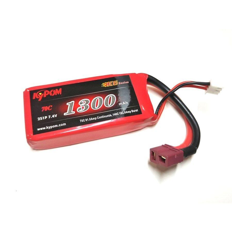 Kypom K6 7.4V 1300mAh 70C140C リポ バッテリー☆ホビーショップ青空