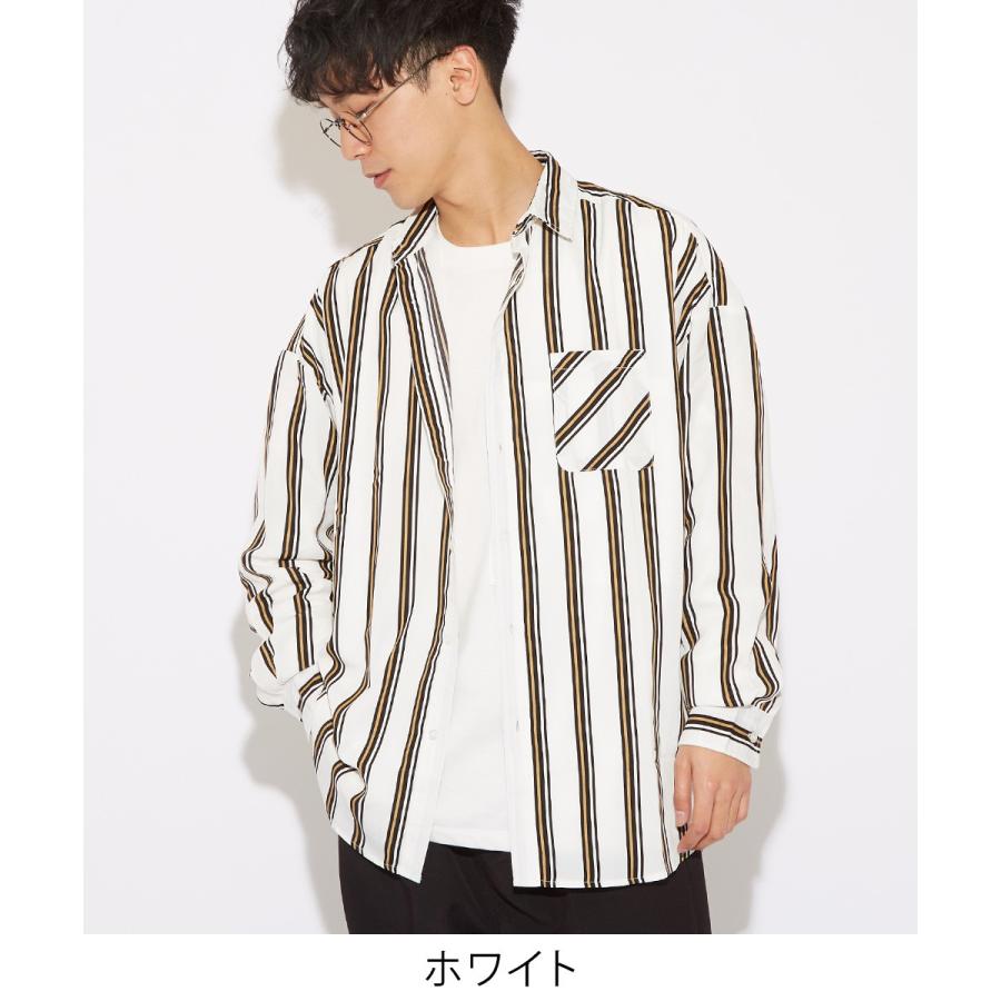 improves（インプローブス） オーバーシャツ メンズ ストライプシャツ