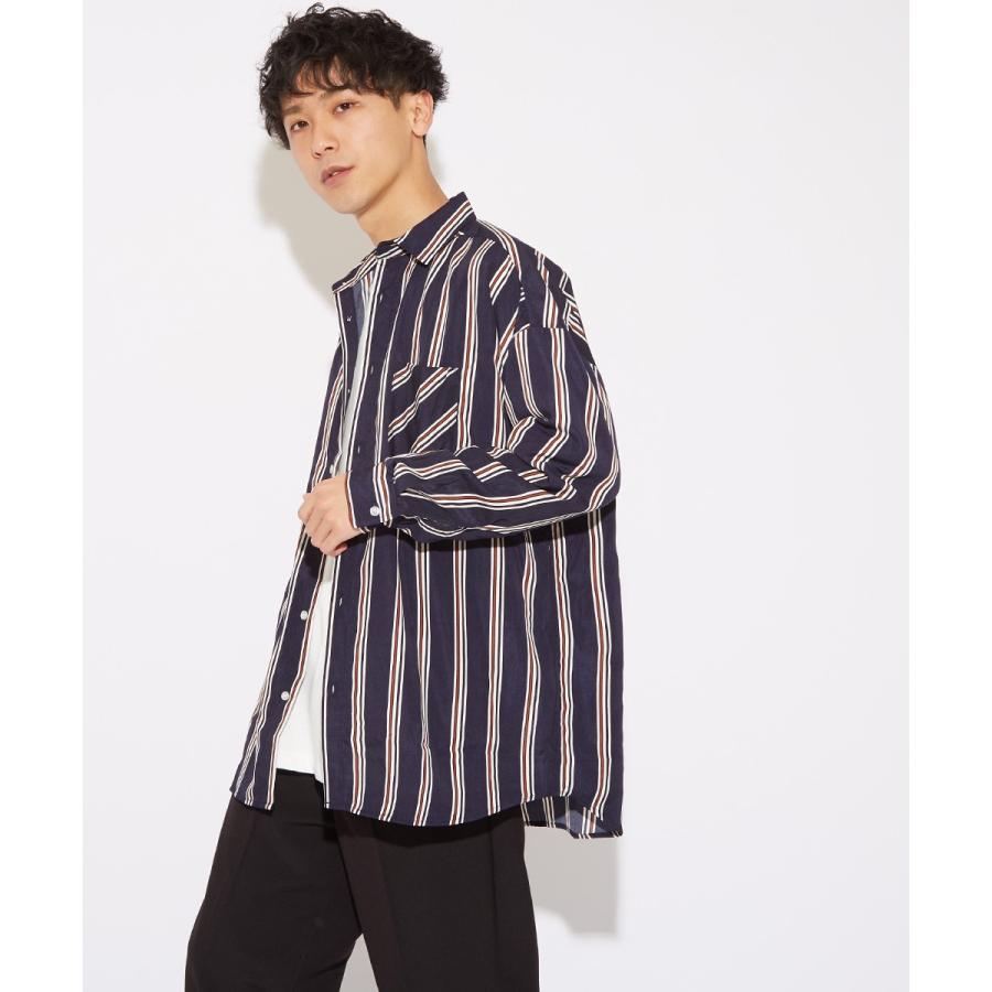 improves（インプローブス） オーバーシャツ メンズ ストライプシャツ