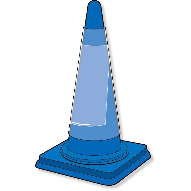 コーンポケット A4縦カラーコーン 看板 パイロン コーン 工事看板