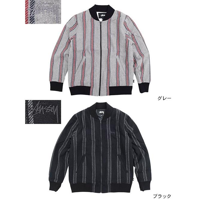 STUSSY（ステューシー） ジャケット メンズ Wool Stripe Bomber(stussy