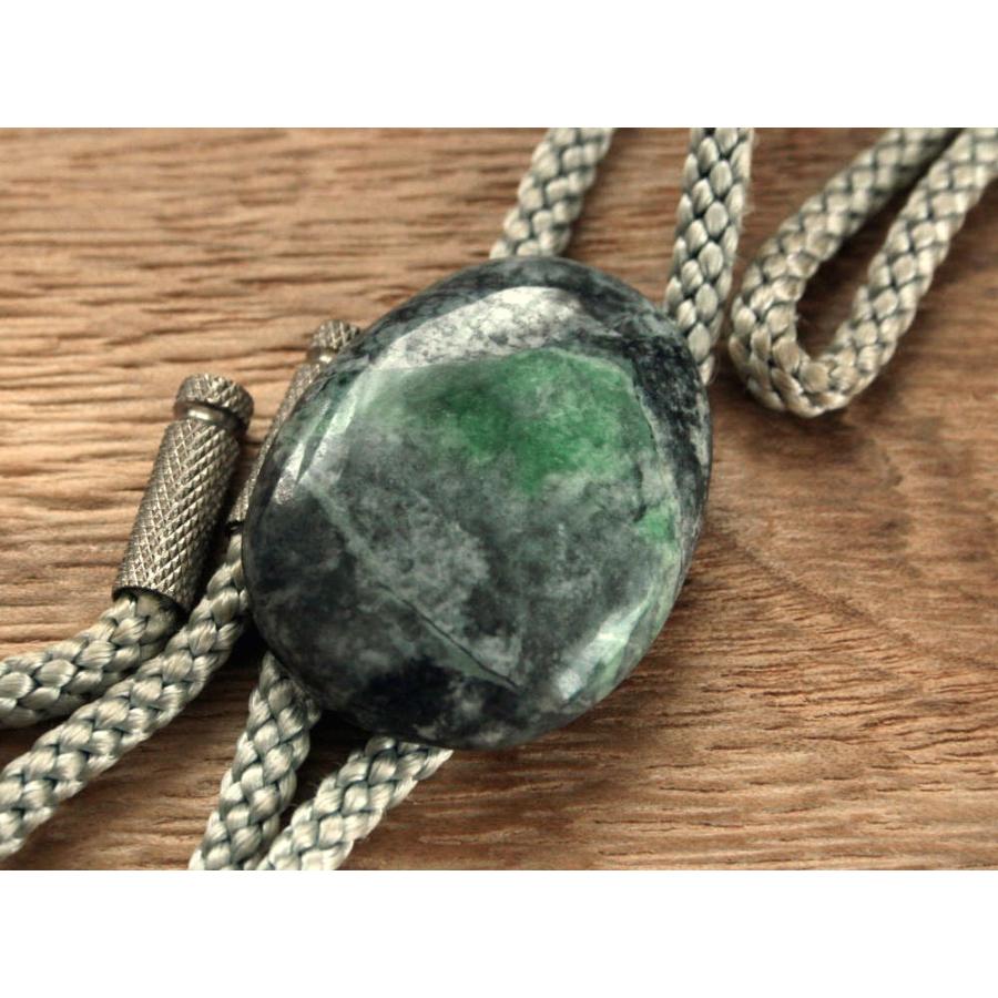 糸魚川翡翠ループタイRP0059 豊翠 作 糸魚川 ひすい ループタイ 魔除け