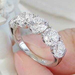 pt900 プラチナ ダイヤモンド ダイヤ 指輪 リング エタニティ 3.0ctUP