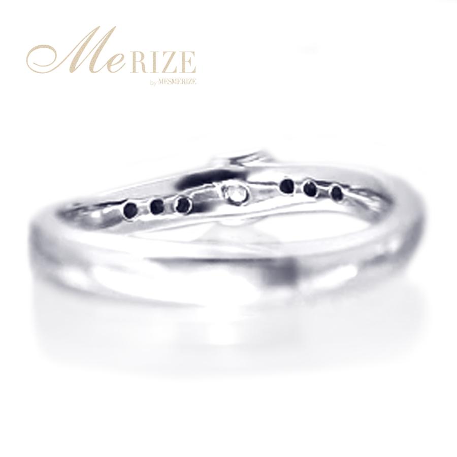 大粒 天然 ホワイト ダイヤ 0.25ct ウェーブ リング K18 ゴールド各色