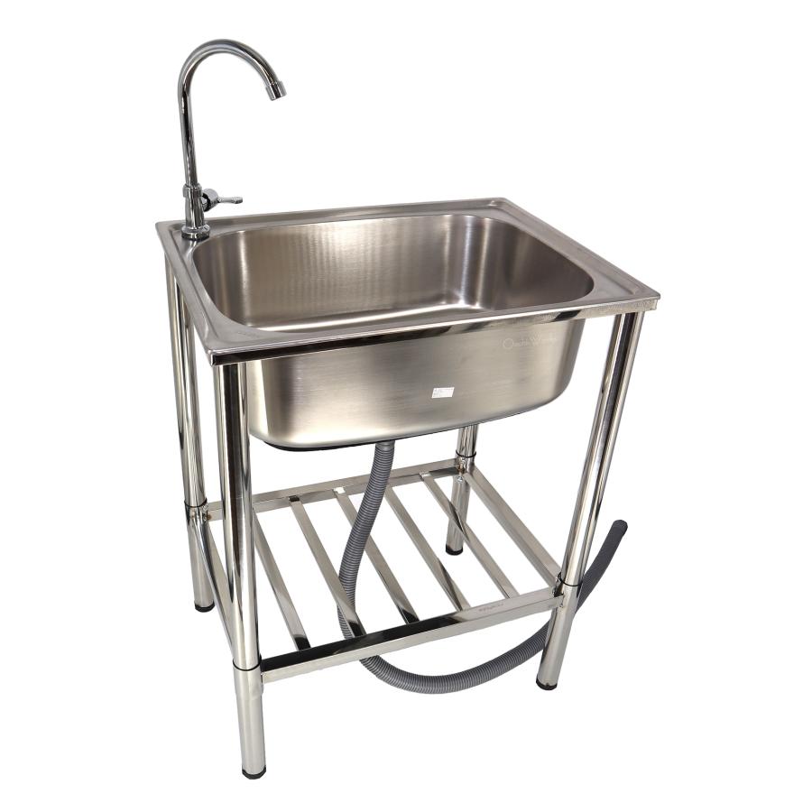 ステンレス流し台 OW-S600 深型シンク W600×D450 レバー式水栓