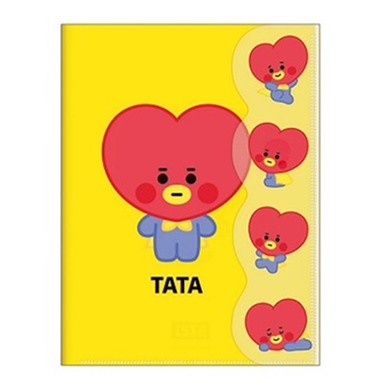 BT21 グッズ ダイカットカバー付2ポケットファイル TATA LINE FRIENDS