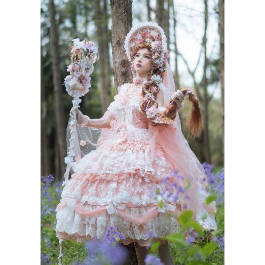 ロリータ服 ロリータファッション ジャンスカ 春夏 ロング ピンク