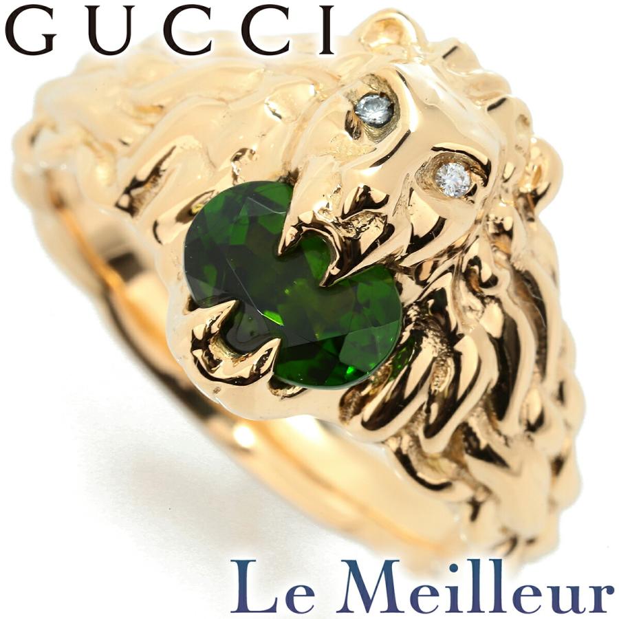 GUCCI（グッチ） ライオンヘッド リング 指輪 クロムダイオプサイト