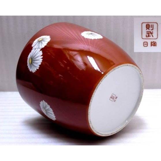 ノリタケ オールドノリタケ 朱地白菊紋火鉢 大正時代の製品 日陶会社