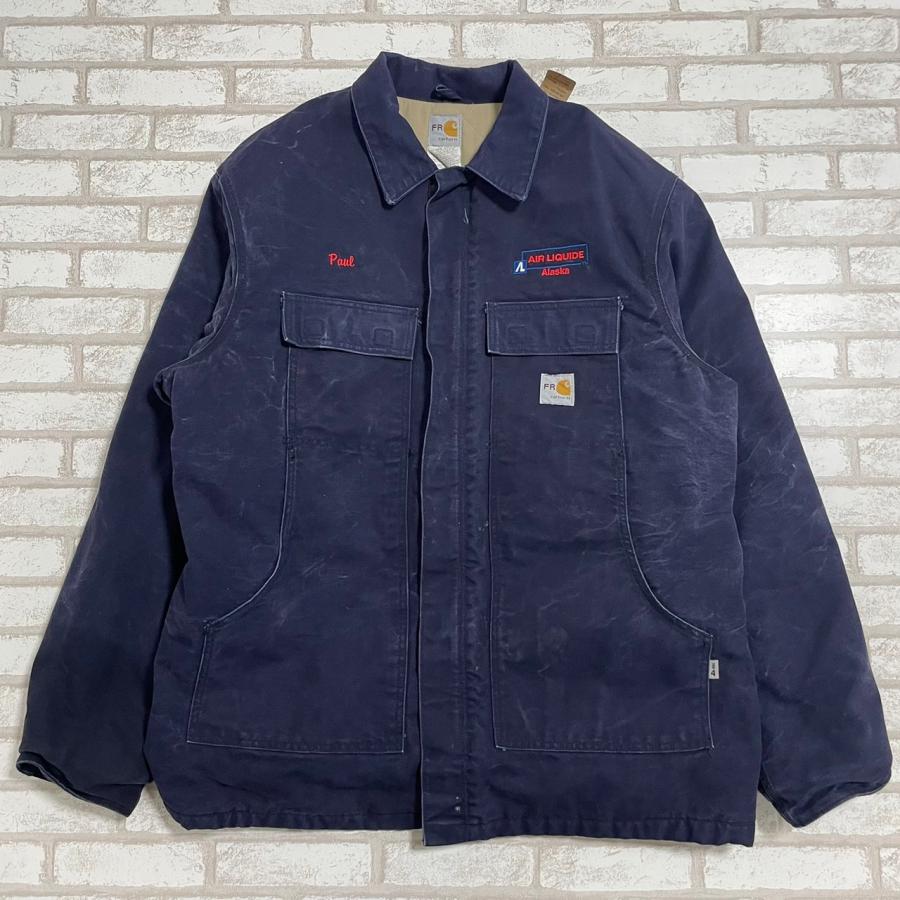 Carhartt（カーハート） ダックジャケット 古着 ネイビー XL サイズ
