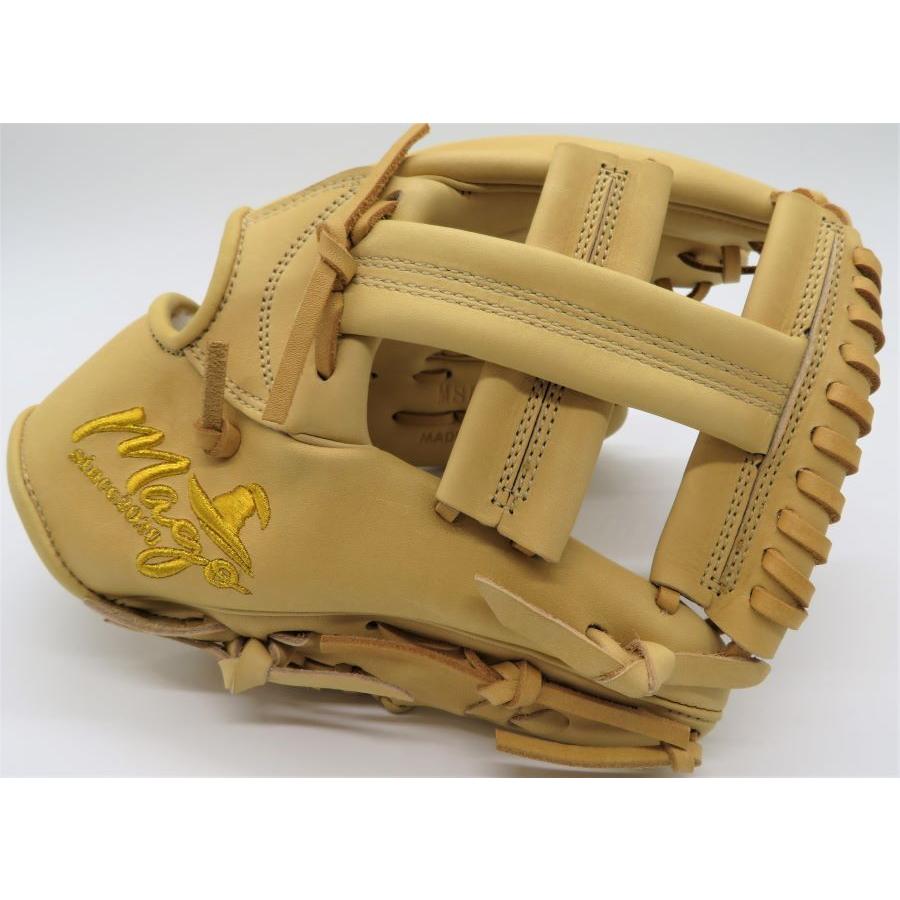 硬式グラブ Mago マーゴ 内野手用 クロスウェブ 直刺繍ラベル搭載