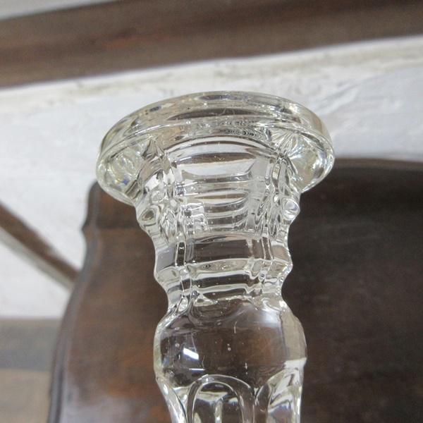 イギリス アンティーク ガラス ペア キャンドルホルダー キャンドル