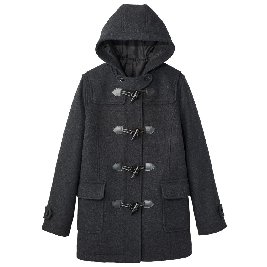 イーストボーイ Venus アンゴラ混ダッフルコート（チャコール