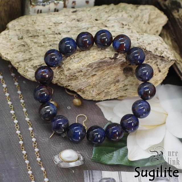 レア☆癒しの魔石12mm『ブルースギライト/リヒテライト』ブレスレット