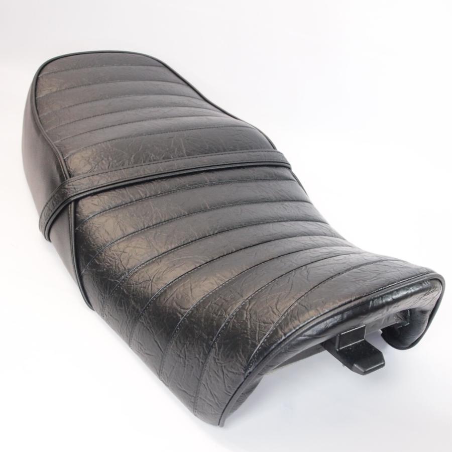 ゼファー750 アンコ抜き タックロールシート しわあり黒 中古社外