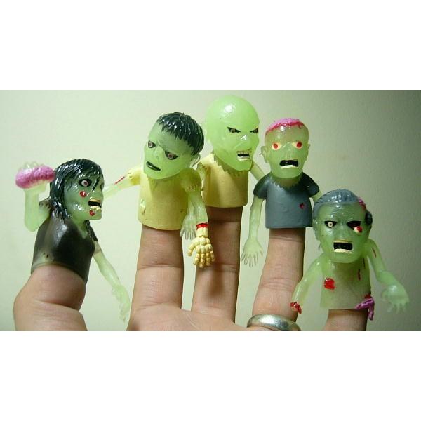 ゾンビ 指人形 蓄光! Glow Finger Zombies 5体セット TOY 雑貨