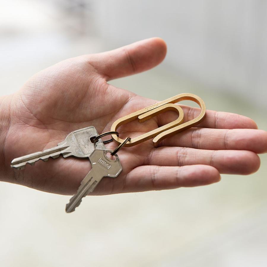 moca モカ クリップ型カラビナキーホルダー 鍵 日本製 ステンレス 真鍮