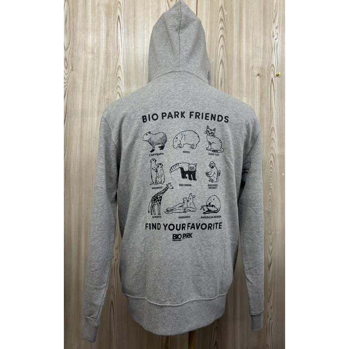 男女兼用オリジナルジップアップパーカー グレー XL : 長崎バイオ