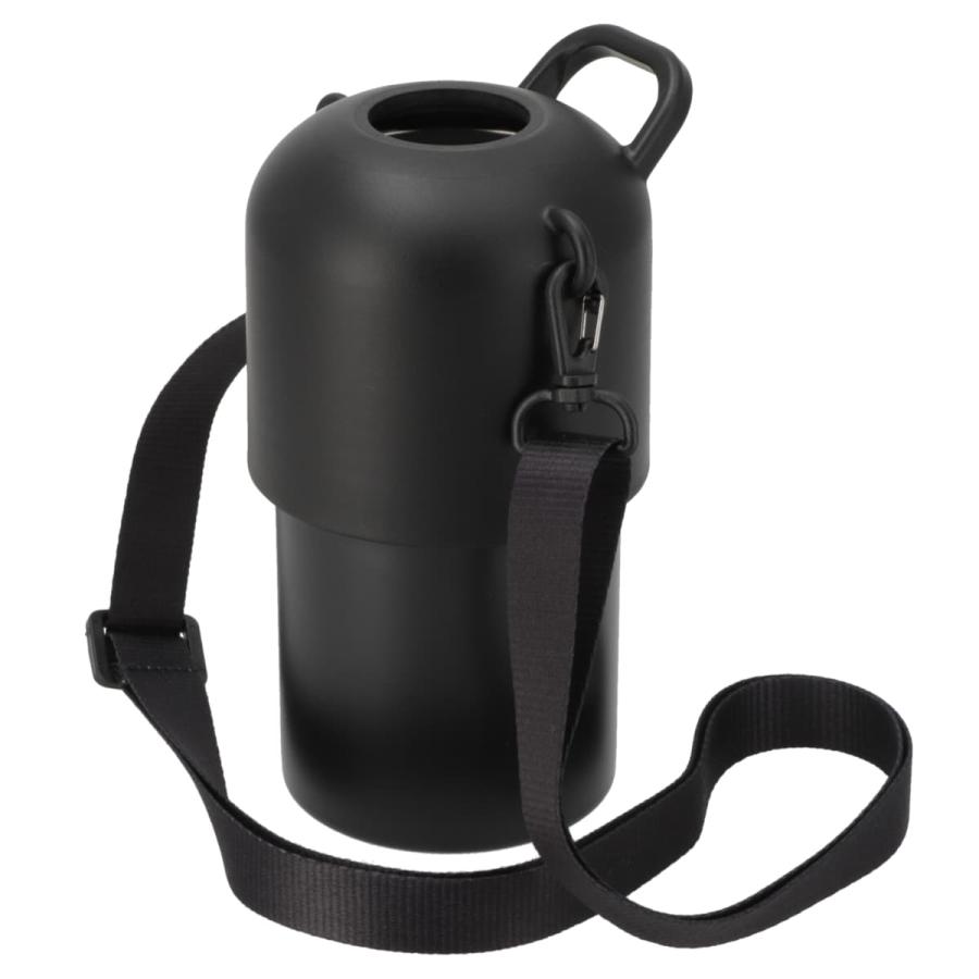 ペットボトルホルダー ストラップ付き 500-650ml (K ブラック) ニトリ