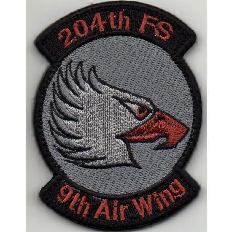 那覇基地新編第9航空団第204飛行隊白頭鷲9枚羽パッチ ロービジ