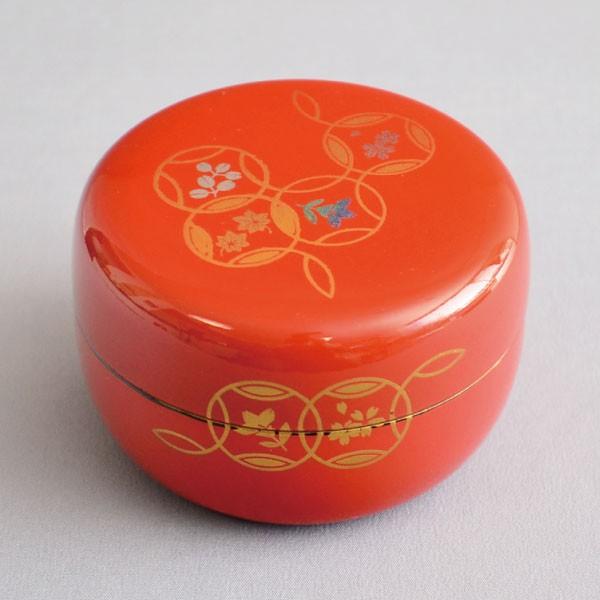 茶箱用棗 茶道具 P.C.製 茶箱用 朱塗七宝蒔絵棗 三点セット : 茶道具