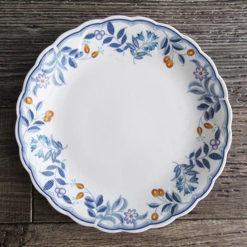 NARUMI プレート 皿 食器 NRC STUDIO JAPAN 木の実 青い花柄 / ナルミ