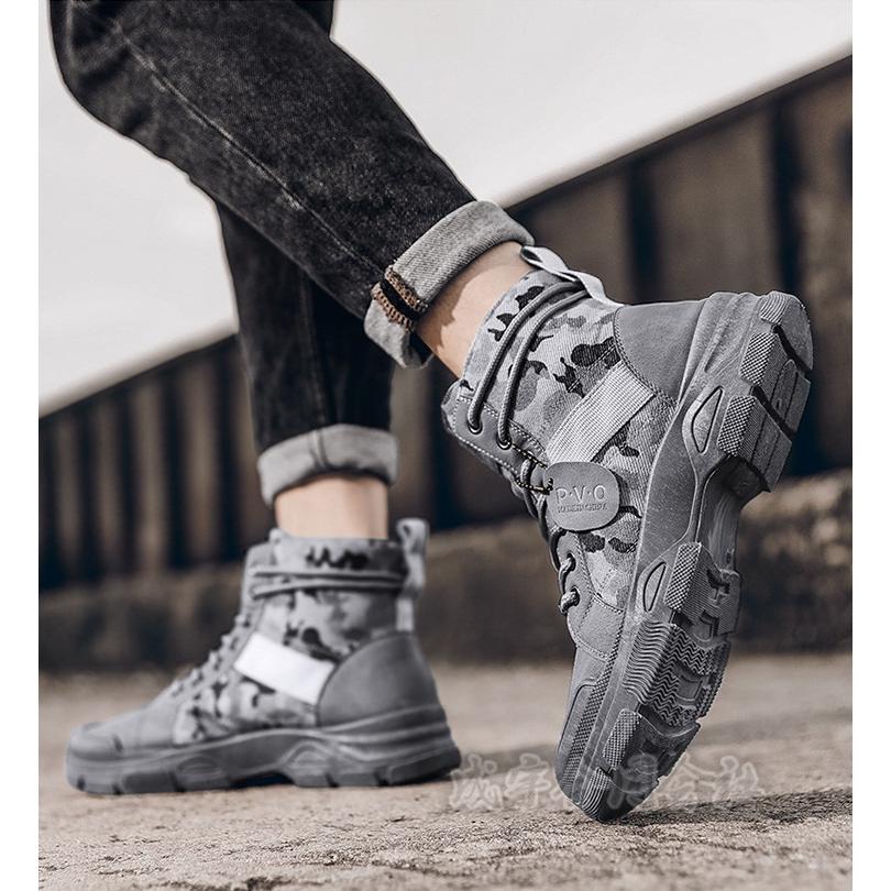 3color ワークブーツ メンズ ミリタリーブーツ ハイカット ショート