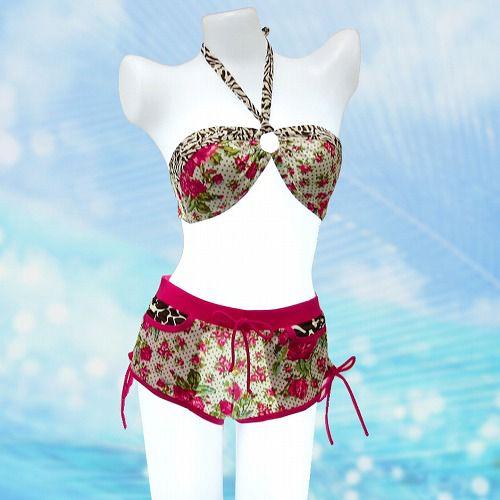 並行輸入品】LOCO BOUTIQUE ロコブティック ピンク 花柄 ビキニ 3点