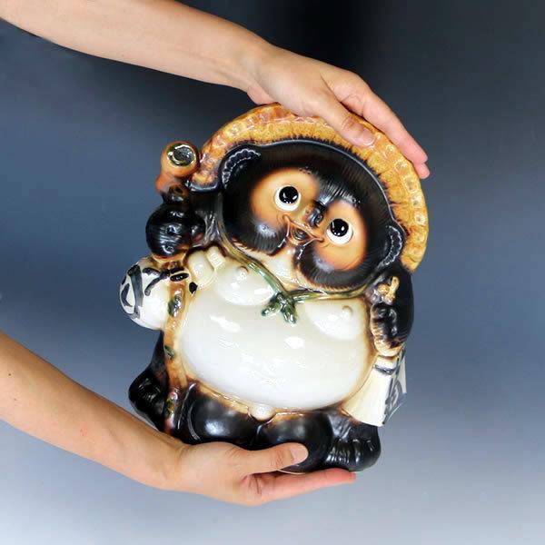 信楽焼 10号福狸 たぬき タヌキ 狸 開運 縁起物 可愛い 陶器 商売繁盛