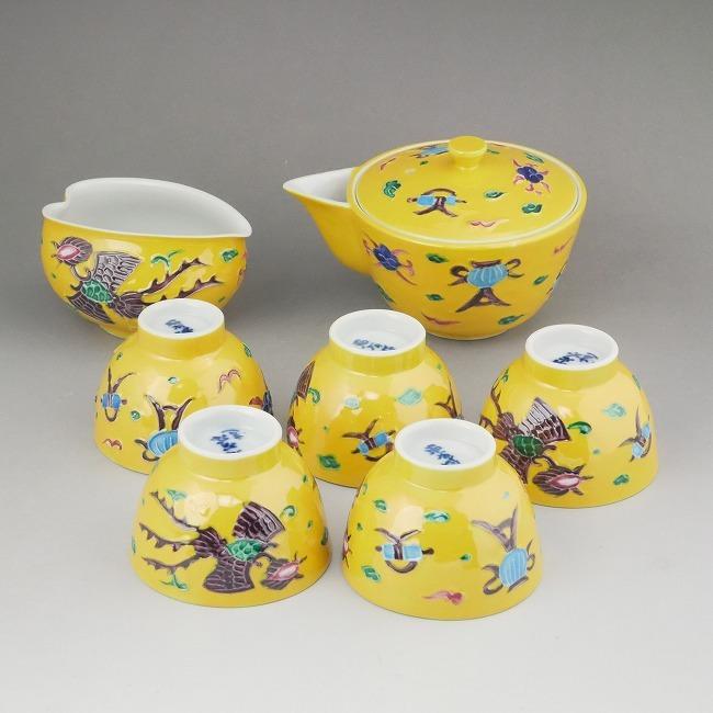 京焼 清水焼 黄交趾宝鳳凰煎茶器揃 昭阿弥 : 松韻堂 Yahoo!店 - 通販