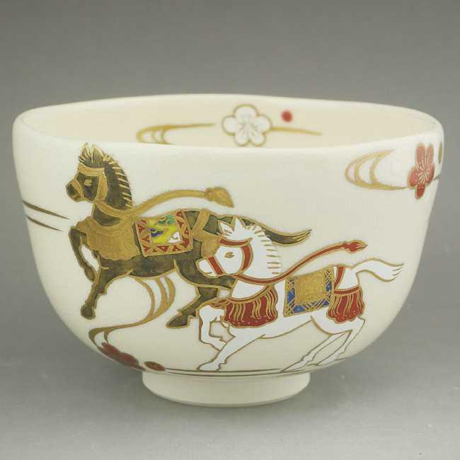 京焼 清水焼 干支午 飾り馬抹茶茶碗 善昇 : 松韻堂 Yahoo!店 - 通販