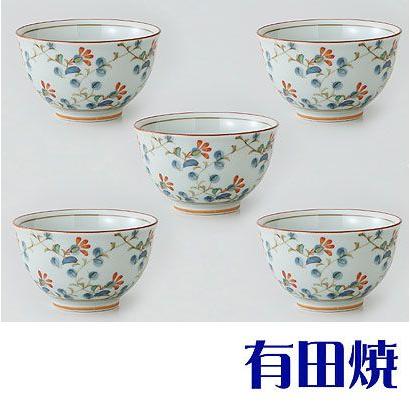 有田焼 錦草花 湯呑み5客セット（仙茶揃え） : お値打ち本舗 - 通販