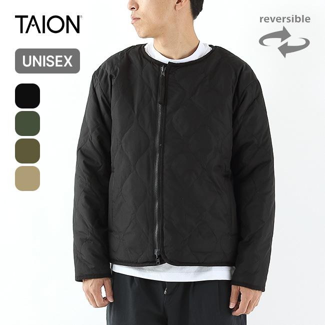 TAION タイオン ミリタリーリバーシブルクルーネックダウンジャケット