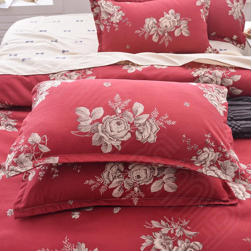 ダブルサイズ ベッド 布団カバー フラットシーツ 枕カバー 4点セット