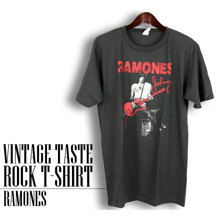 ヴィンテージロックTシャツ RAMONES ラモーンズ Johnny Ramone 赤