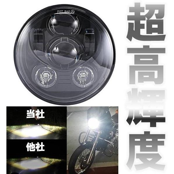 ☆限定特価！超高輝度LED搭載!!☆ ハーレー ヘッドライト 5 3/4インチ
