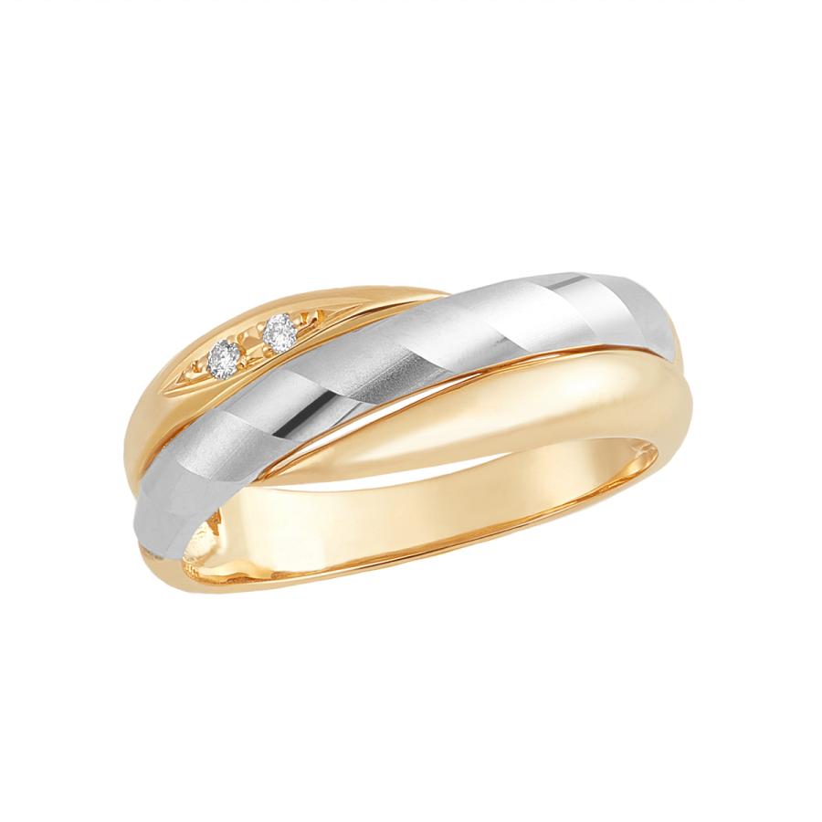 ジュエリーツツミ K18イエローゴールド/プラチナダイヤモンドリング