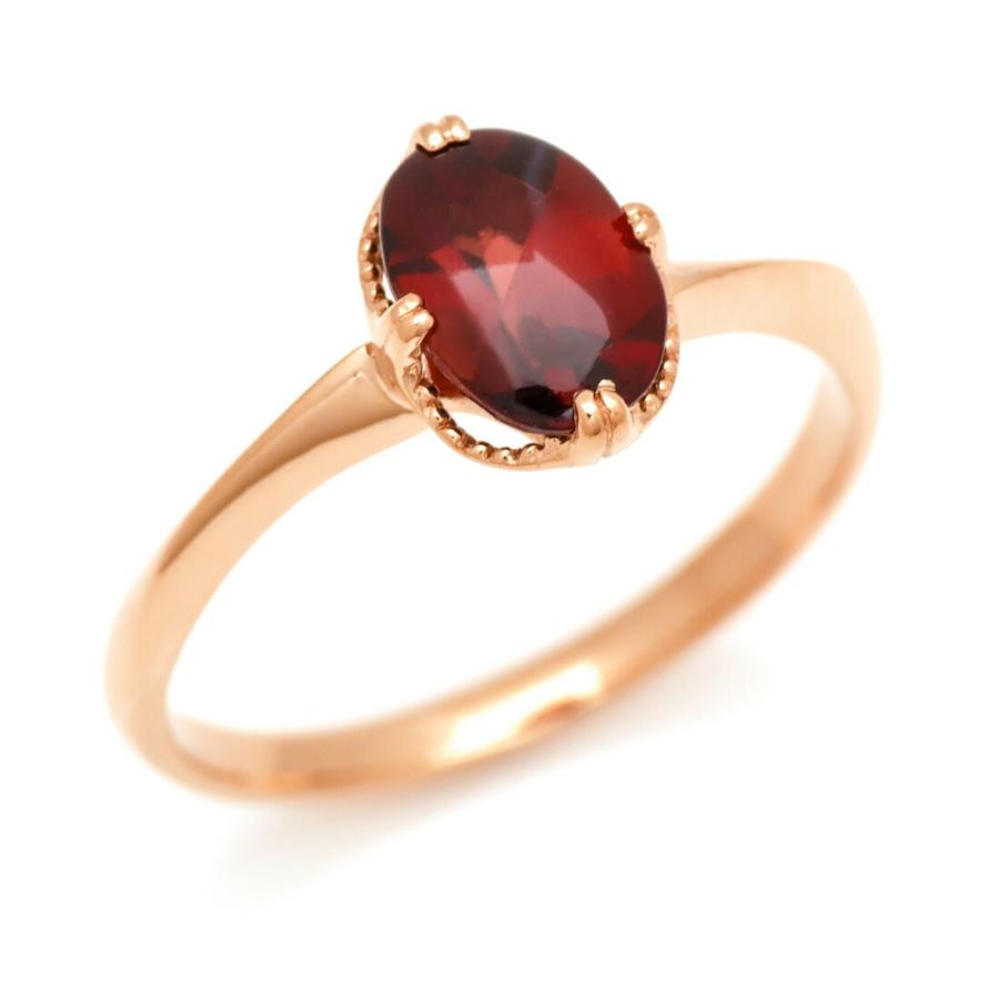 指輪 リング ガーネット drop ゴールド K18 レディース 18K 18金 : umu