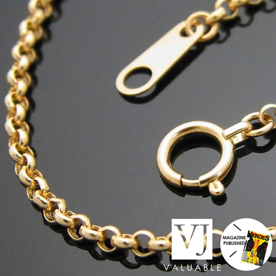 18金 メンズ ネックレス 18k イエローゴールド ロイヤル ロール