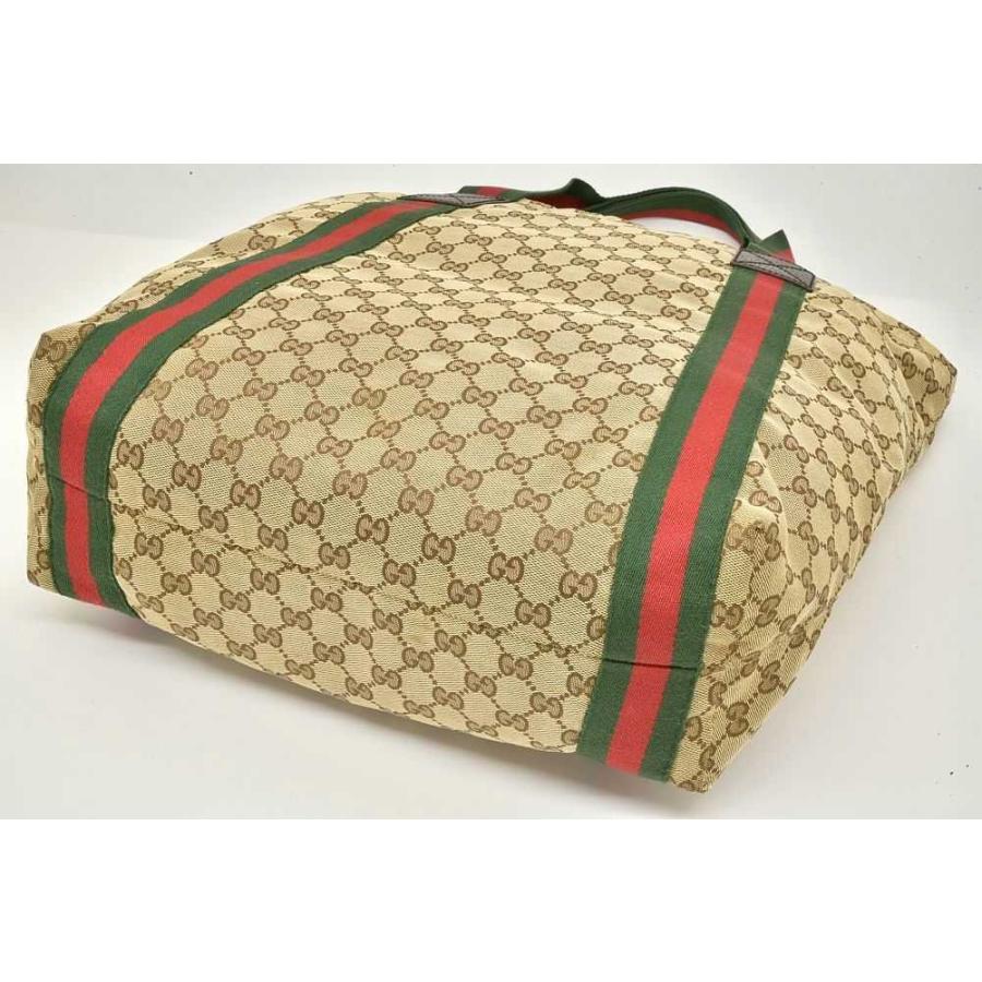 GGキャンバス グッチ トートバッグ シェリーライン ウェブストライプ