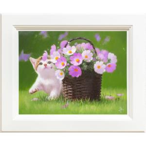 井上圭史 「 備前焼に椿 」 油絵 油彩画 F4 ( 4号 ) 絵画 洋画 肉筆