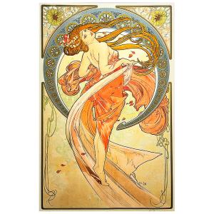 ミュシャ【芸術シリーズ〜絵画】300部限定／リトグラフ／新品額装