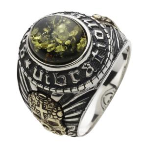 シルバーリング 指輪 メンズ メキシカン スカルリング クロス 太め ご