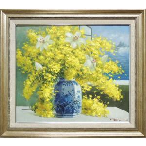 絵画 日本画 四季花 （山戸秀城） 【肉筆】【日本画】【花】【6号