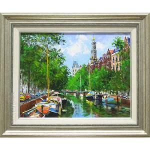 絵画 油絵 雨晴海岸 （小川久雄） 【海・山】【肉筆】【油絵】【日本の