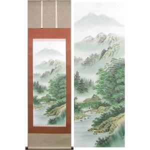 掛け軸 掛軸 彩色山水 太田瑛弥 (特殊工芸作品・新品) : 掛け軸の専門